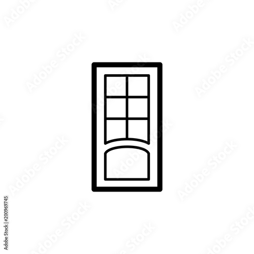 door in the windows icon. Element of door  window and gate for mobile concept and web apps. Thin line icon for website design and development  app development. Premium icon