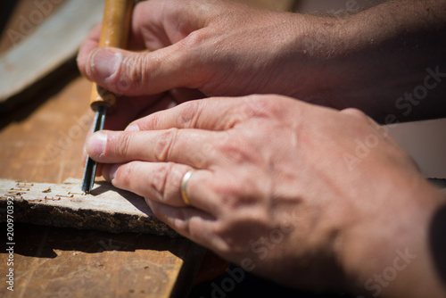 Woodworking hands