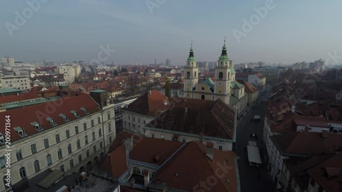 Wallpaper Mural Aerial of buildings near Ljubljana Cathedral Torontodigital.ca