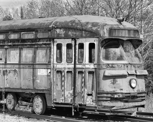 Canvas Print old train streetcar vintage