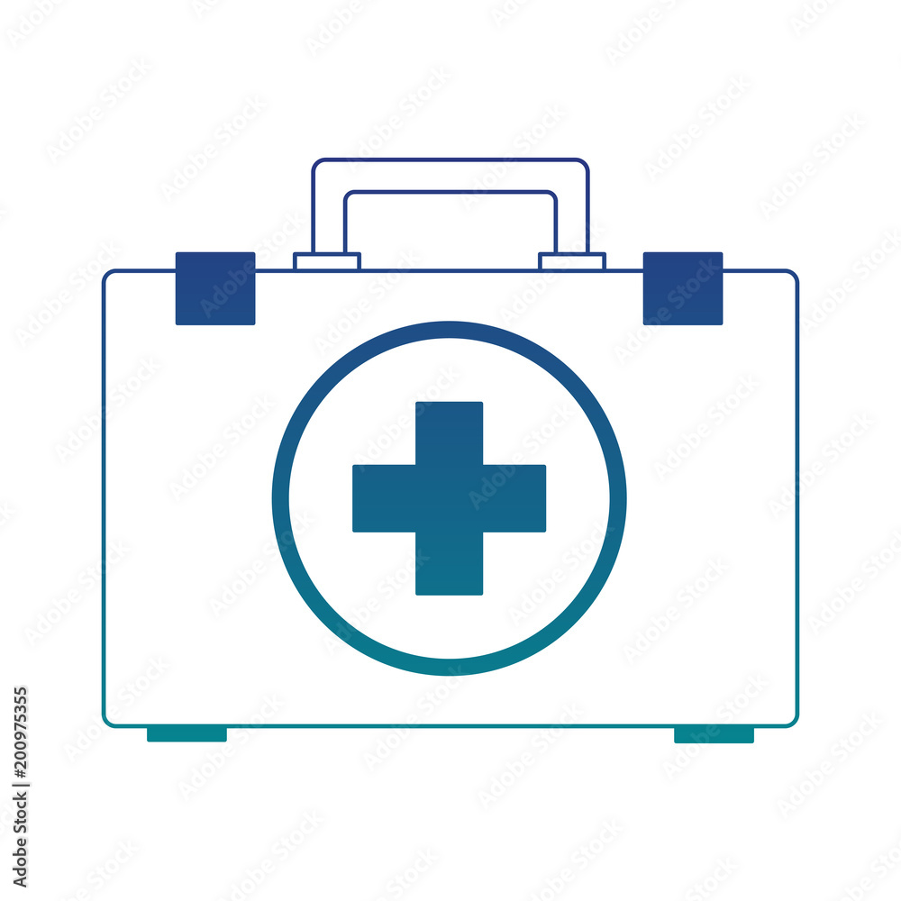 Obraz premium First aids suitcase vector illustration graphic design