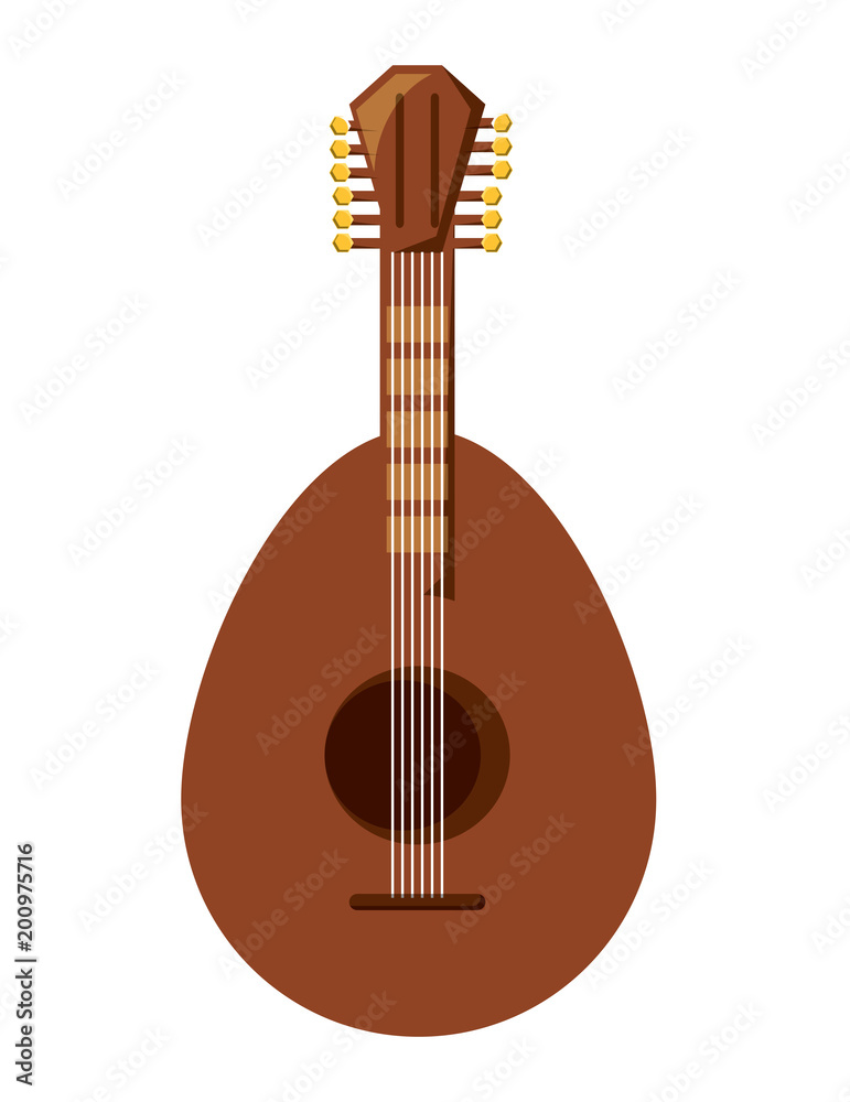mandolina instrument icon over white colorful vector illustration Stock Vector | Adobe Stock