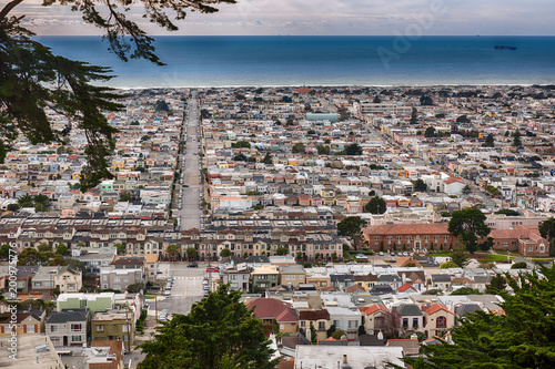 Sunset District of San Francisco from Grand View Park