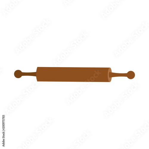Wooden rolling pin vector illustration graphic design