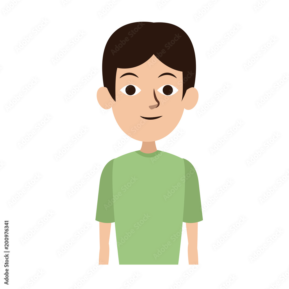 Young man with casual clothes vector illustration graphic design