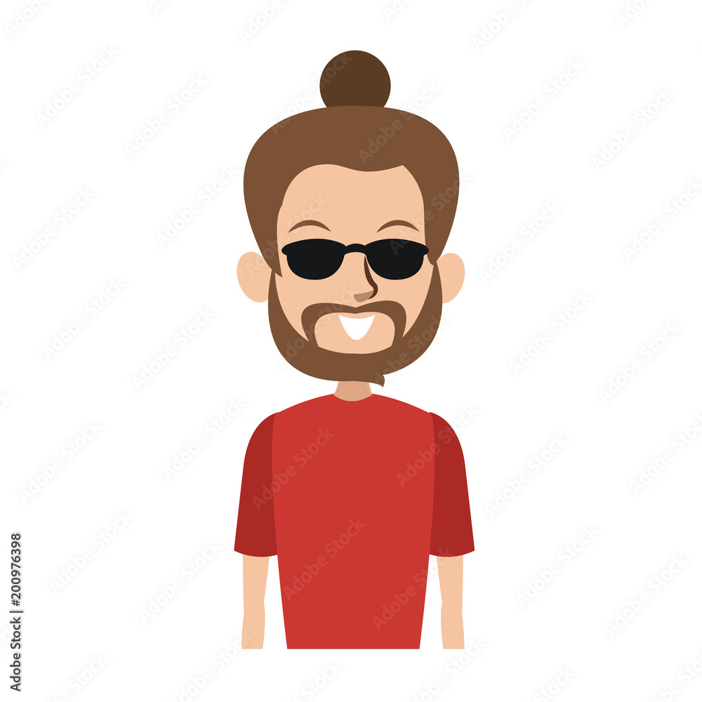 Young man with sunglasses vector illustration graphic design Young man with sunglasses vector illustration graphic design