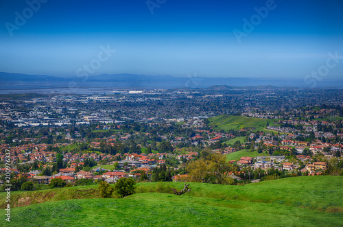 Houses of Silicon Valley from Mission Peak, California