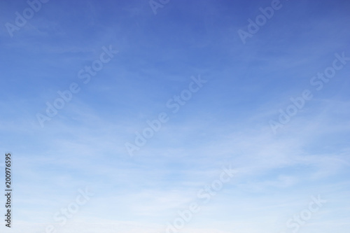 Soft white clouds against blue sky background and copy space