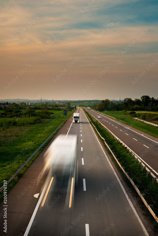 Fototapeta premium Cars on the road