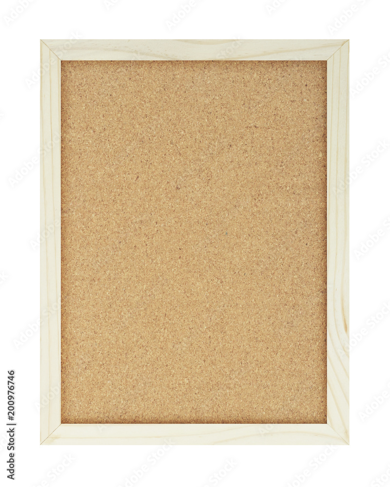 Fototapeta premium Wood board frame on white background, horizontal