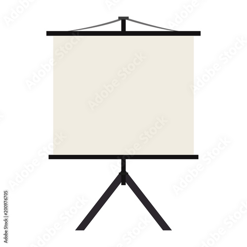 Blank whiteboard isolated vector illustration graphic design