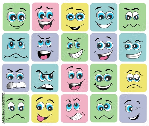 Wallpaper Mural emotion set. emoji set. vector illustration Torontodigital.ca