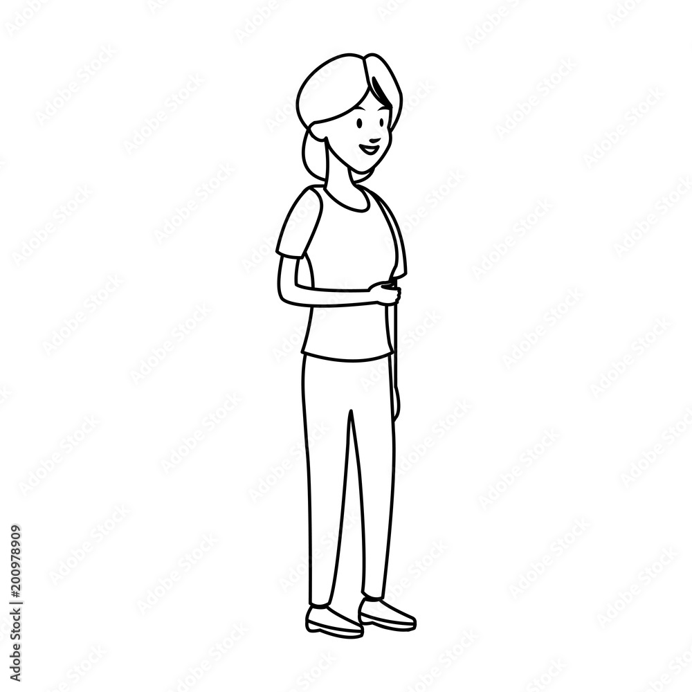 Young woman cartoon vector illustration graphic design Young woman cartoon vector illustration graphic design