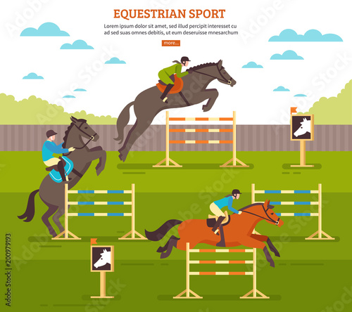 Equestrian Sport Background Composition
