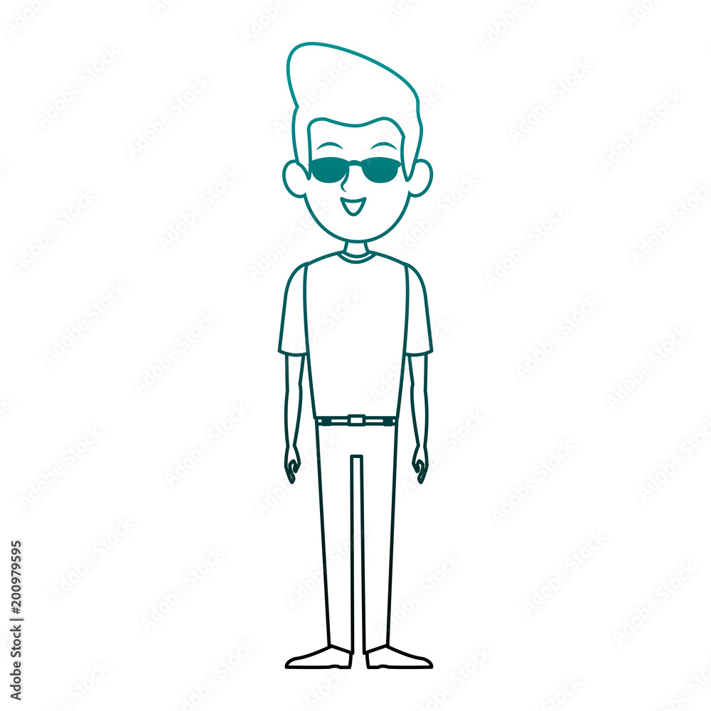 Young man with sunglasses vector illustration graphic design Young man with sunglasses vector illustration graphic design