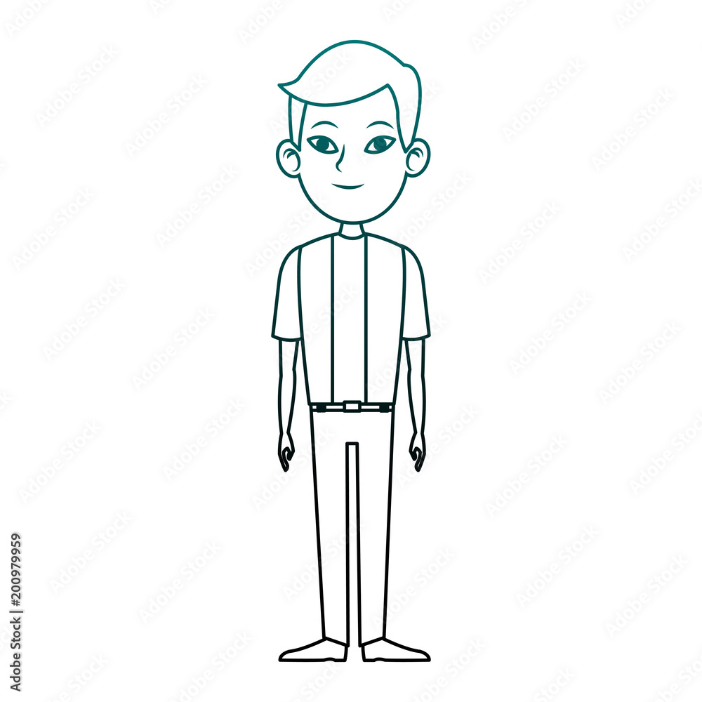 Young man with casual clothes vector illustration graphic design Young man with casual clothes vector illustration graphic design
