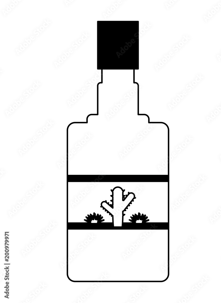 tequila bottle icon over white background, vector illustration tequila bottle icon over white background, vector illustration