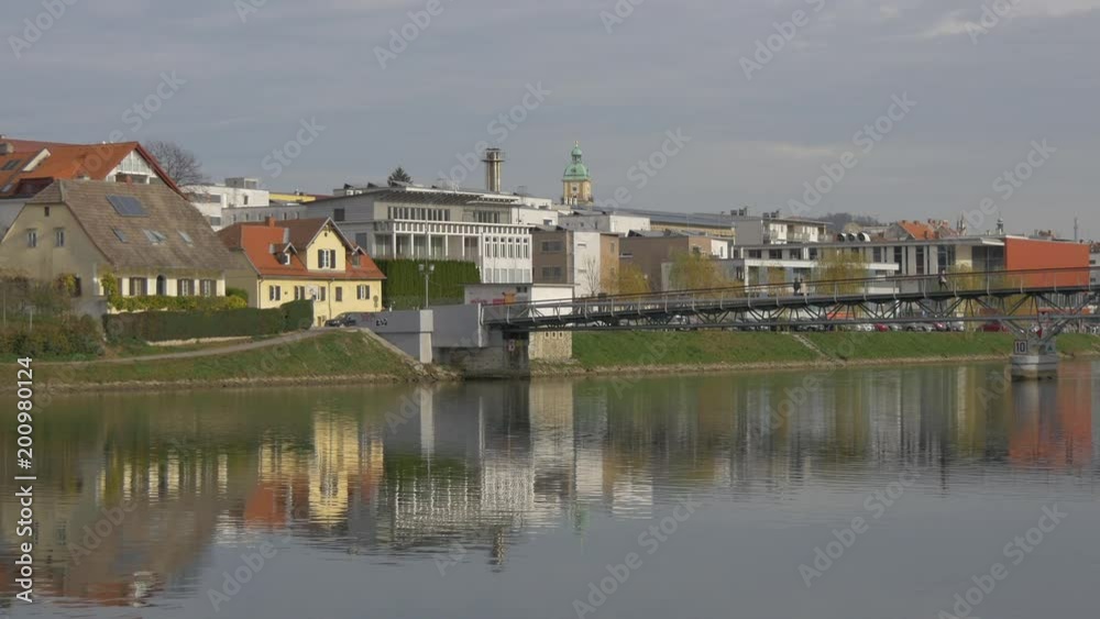 Student Footbridge over Drava River in Maribor Student Footbridge over Drava River in Maribor