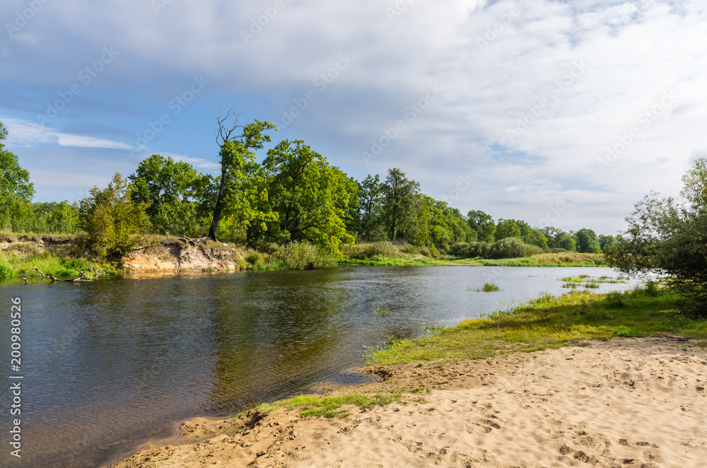 Fototapeta premium Colorful riverside ladscape