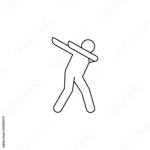 dab move icon. Element of people celebrating for mobile concept and web apps. Thin line icon for website design and development; app development. Premium icon