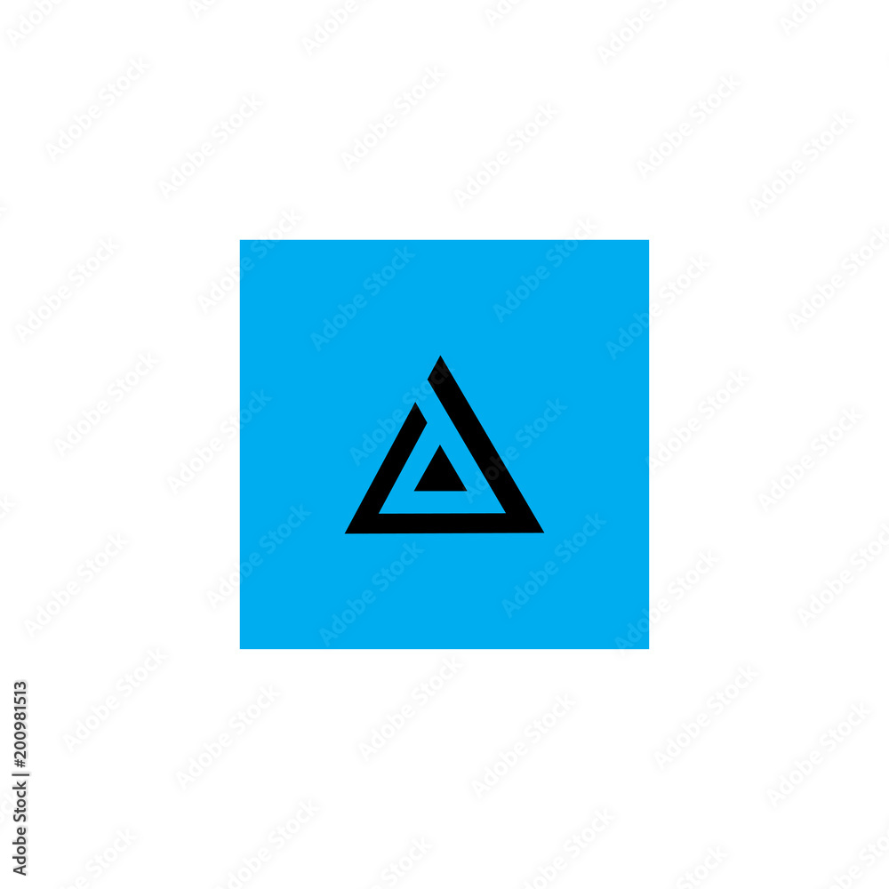 letter d in a black triangle with blue background logo vector letter d in a black triangle with blue background logo vector