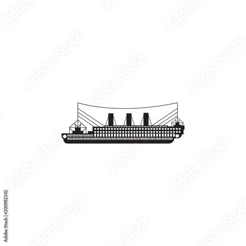 passenger steamer icon. Element of ship illustration. Premium quality graphic design icon. Signs and symbols collection icon for websites, web design, mobile app