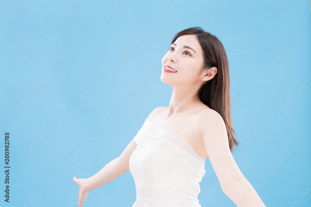 beauty woman feel free