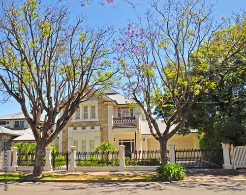Typical Australian family house facade example
