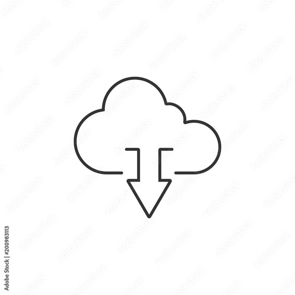 Cloud download icon. Simple element illustration. Cloud download symbol design template. Can be used for web and mobile Cloud download icon. Simple element illustration. Cloud download symbol design template. Can be used for web and mobile