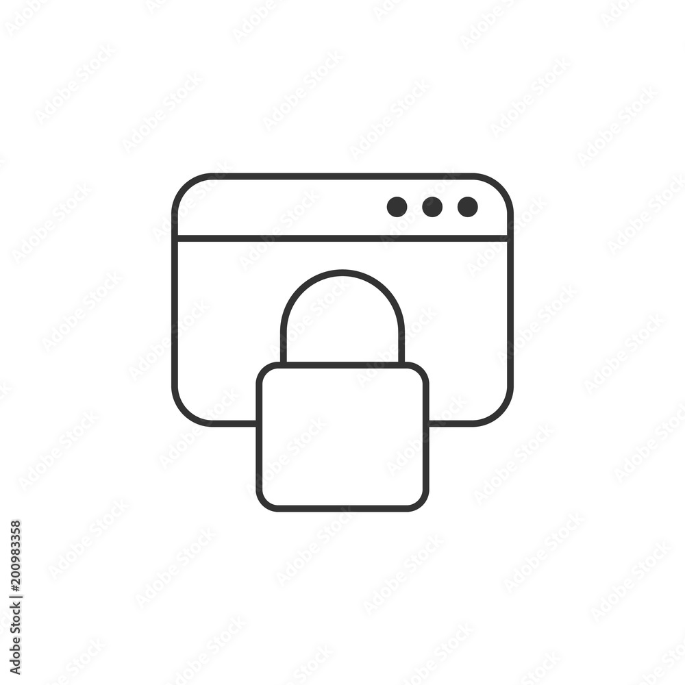 Locked page icon. Simple element illustration. Locked page symbol design template. Can be used for web and mobile Locked page icon. Simple element illustration. Locked page symbol design template. Can be used for web and mobile