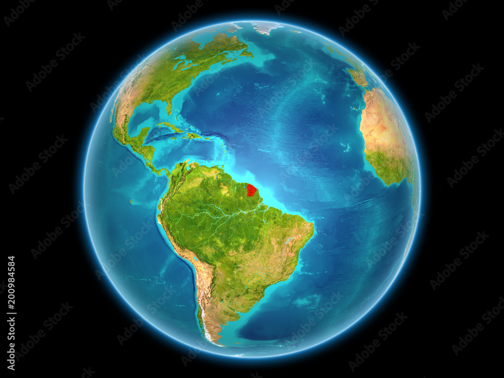 Fototapeta premium French Guiana on planet Earth