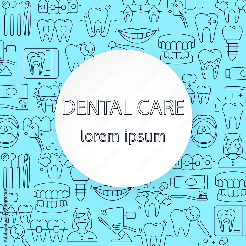 Fototapeta premium Dental care pattern