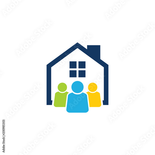 People House Logo Icon Design