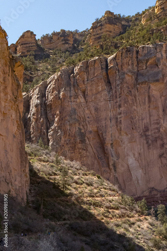 View at Bright Angel Trail Switchbacks at Grand Canyon National Park, Arizona, USA