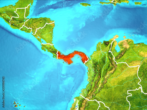 Fényképezés Map of Panama