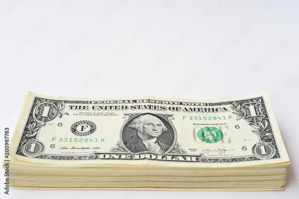 close up of banknote isolated on white background close up of banknote isolated on white background