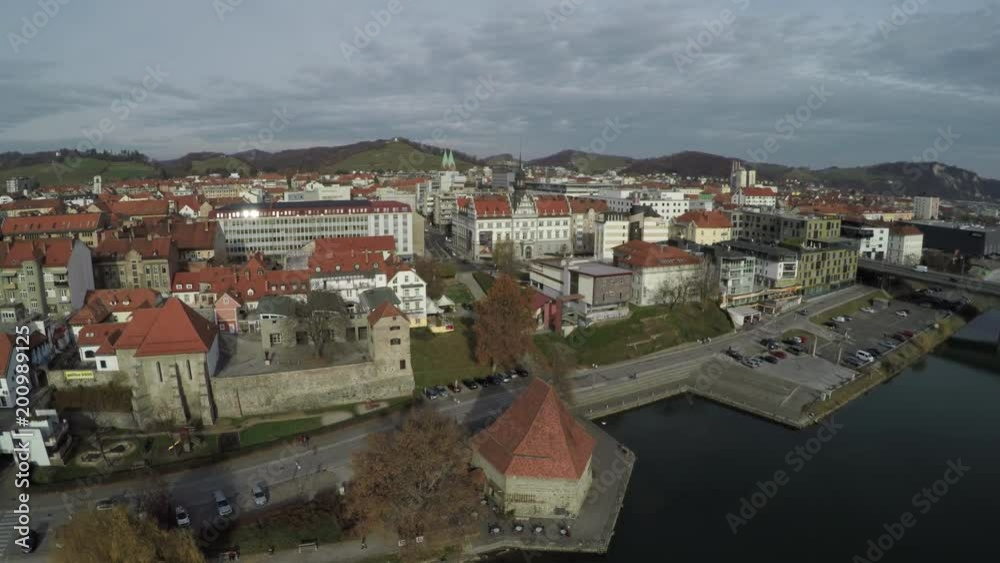 Aerial view of the city of Maribor Aerial view of the city of Maribor