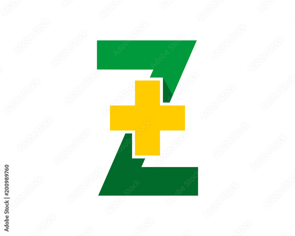 Obraz premium z positive initial letter rectangle typography typeface logotype alphabet font image vector icon