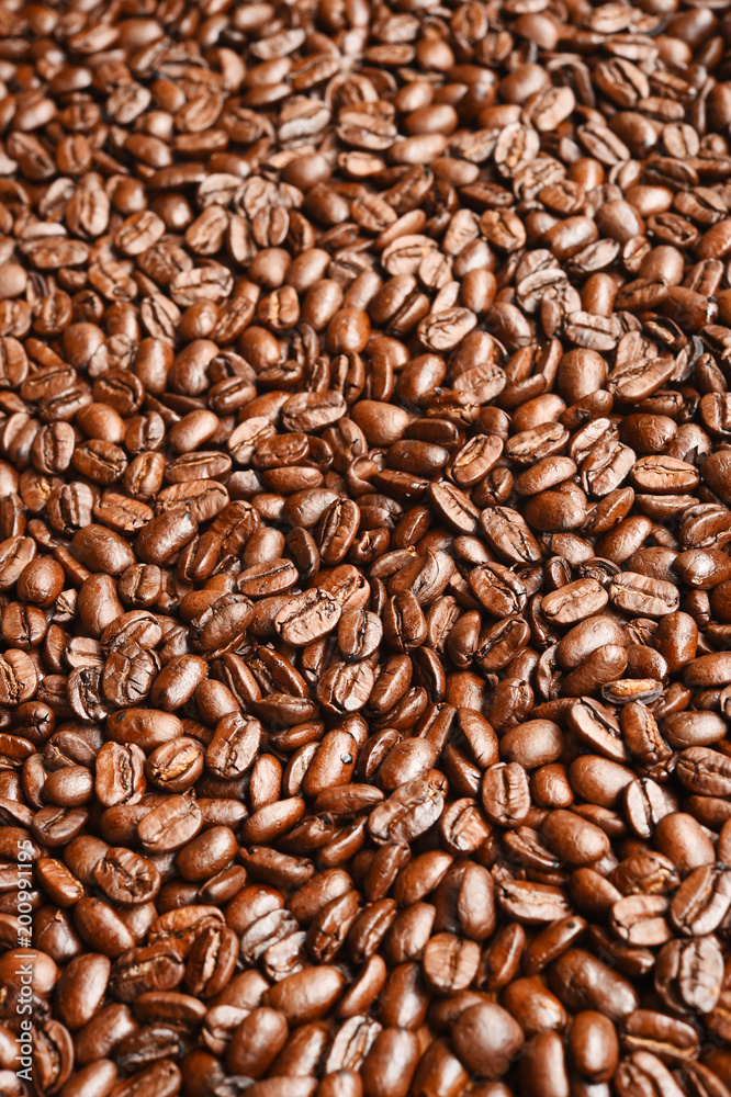 Close up of coffee beans for background Close up of coffee beans for background