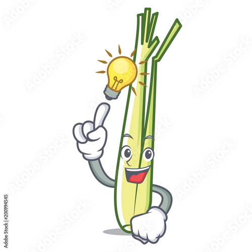 Have an idea lemongrass mascot cartoon style