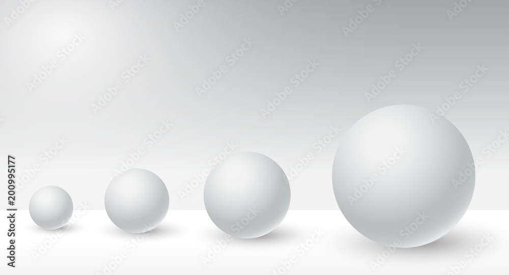 correlate circle big and small with copy space on white background ...