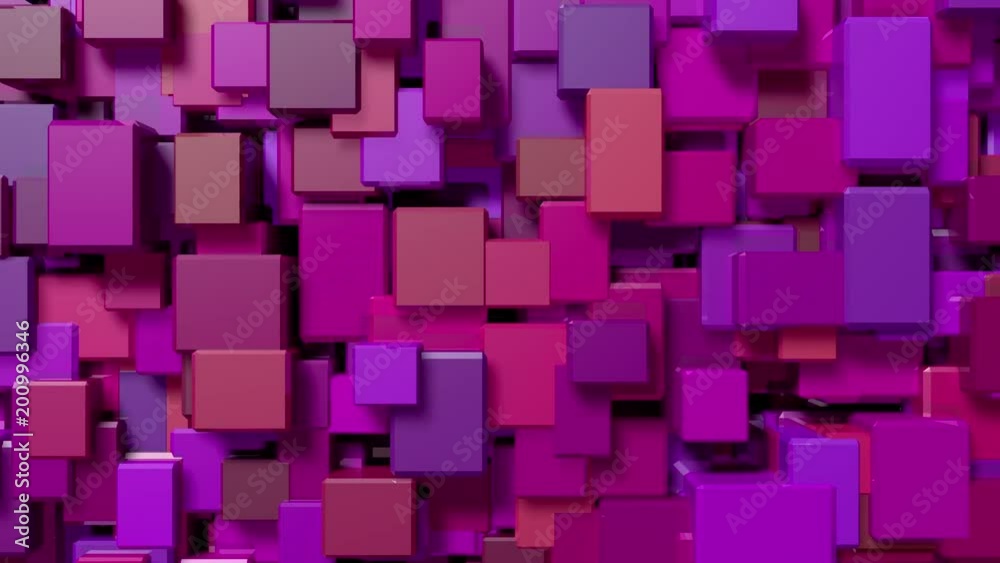 Red cubes pulse and shift (Loop). Red cubes pulse and shift (Loop).