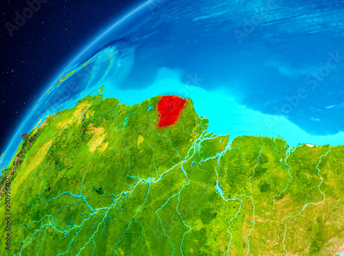 French Guiana on Earth from space