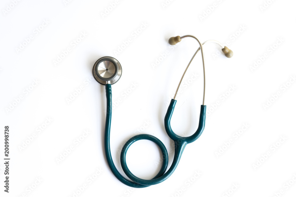 side view of stethoscope isolated white background side view of stethoscope isolated white background