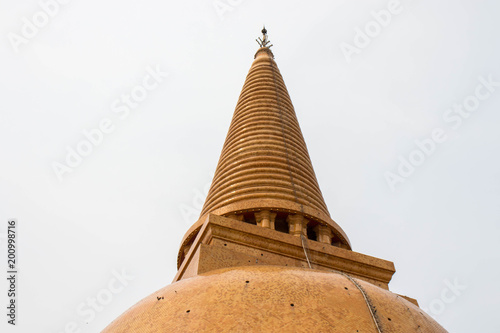 Nakhon Pathom,Thailand-April 1 2018 : One of the most important places for Buddhists in Thailand called Phra Phathom Jedi. photo