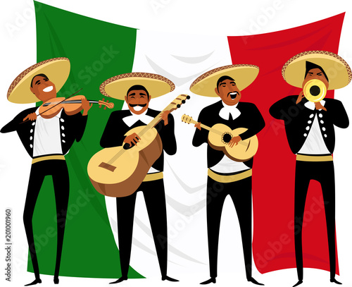 Mexican musicians. vector illustration