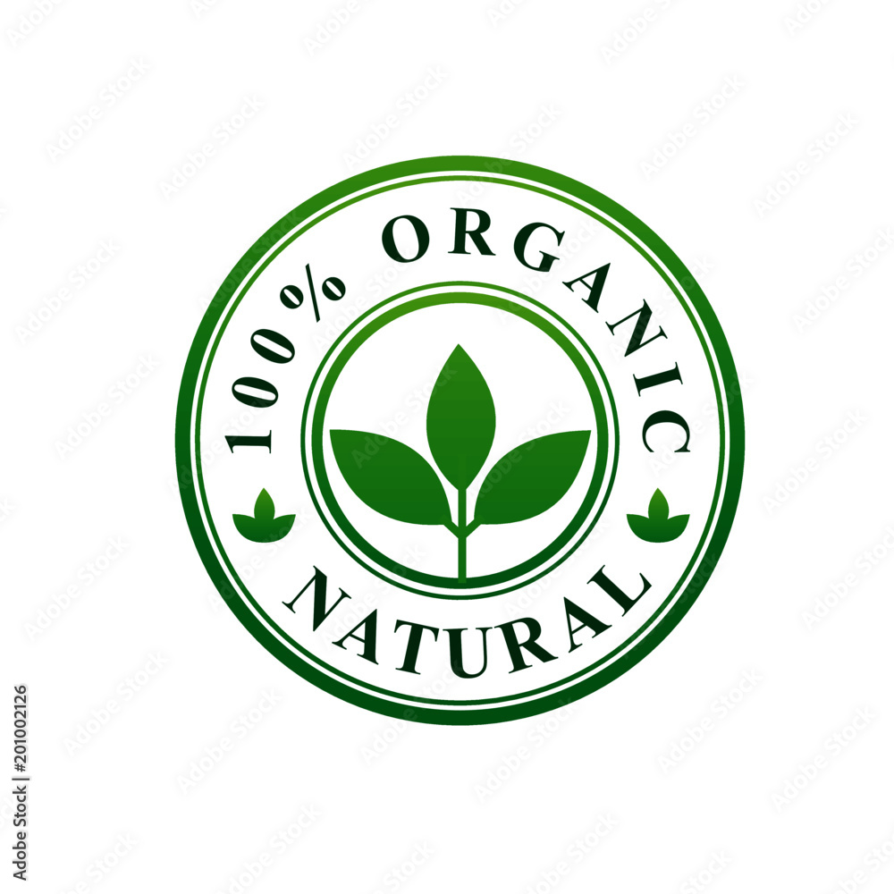 100% organic stamp logo 100% organic stamp logo