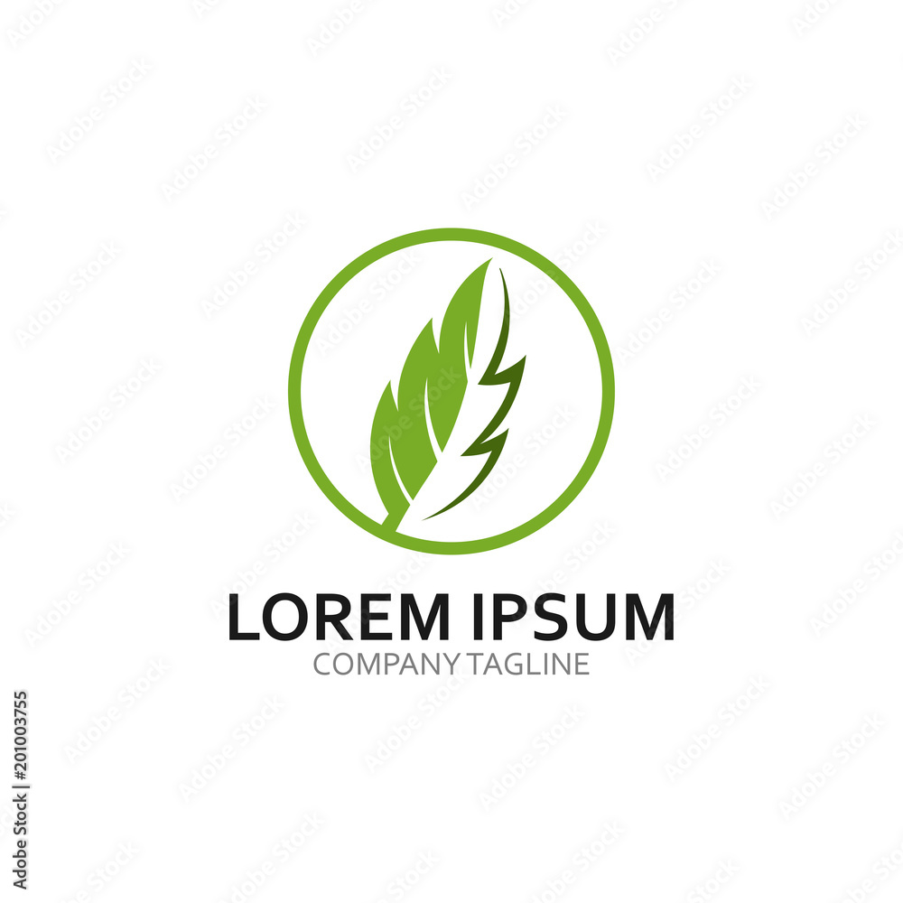 ecology logo modern leaf icon illustration