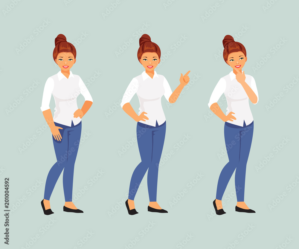 Office woman set Office woman set