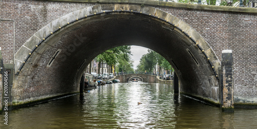 Bridge over canal in Amsterdam, NLD © Laurens